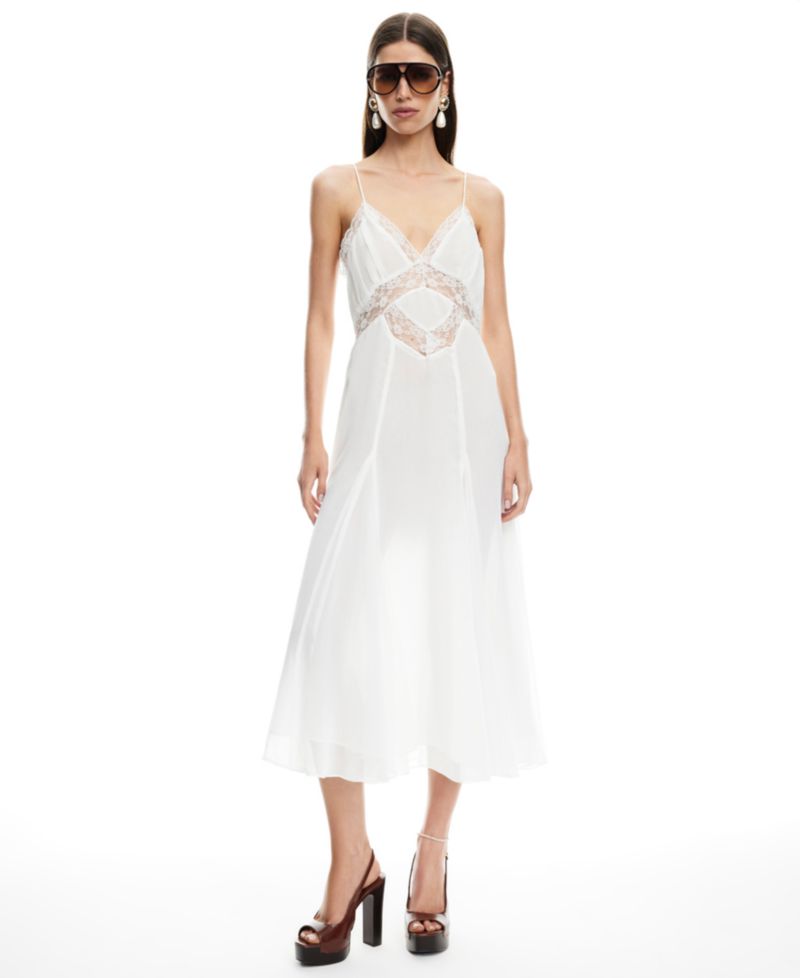 Women's Harmony Plunge Neck Midi Dress