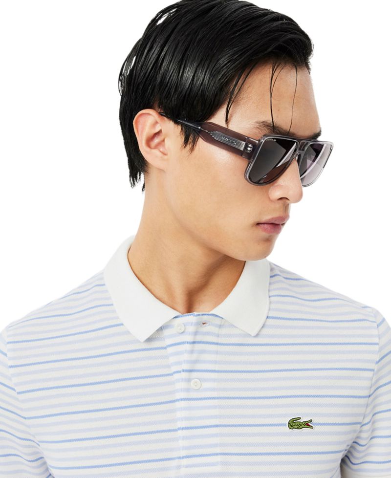 Men's Classic-Fit Striped Pique Polo Shirt