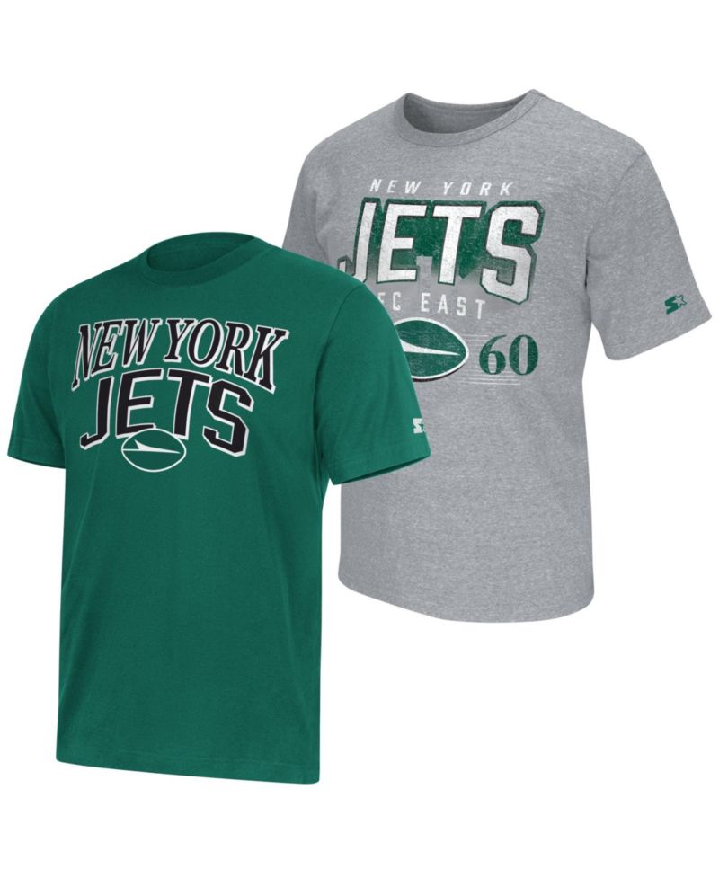 Men's New York Jets Graphic-Logo Classic-Fit Distressed T-Shirts, 2-Piece Set