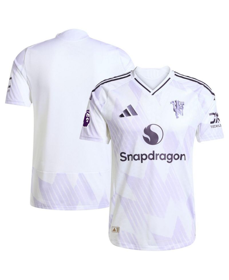 Men's White Manchester United 2025/26 Away Authentic Jersey