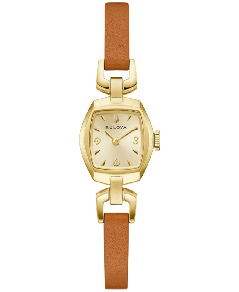 Women's Goddess of Time Jackie Brown Leather Strap Watch 18mm