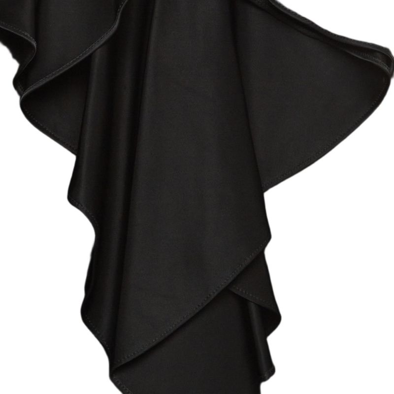 Women's Black Crepe Fringe Detail Sleeveless Top