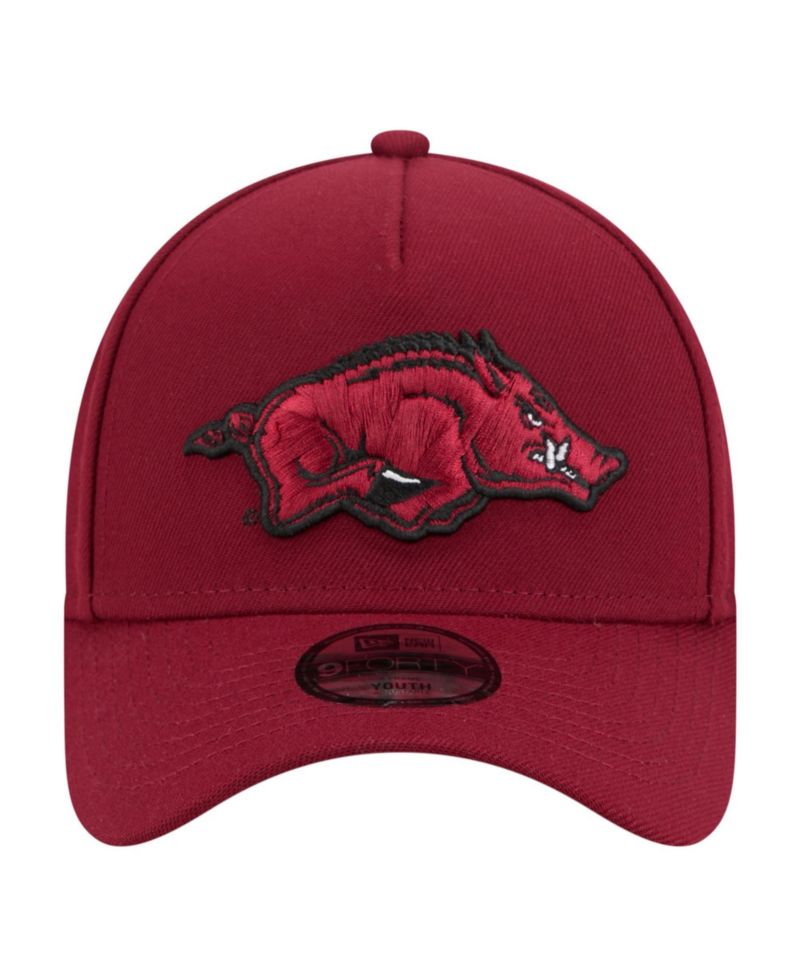 Big Boys and Girls Cardinal Arkansas Razorbacks 9FORTY A-Frame Adjustable Hat