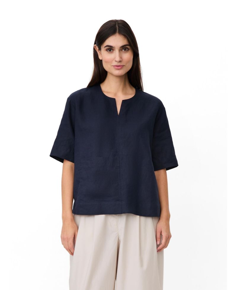 Women's Madolorea Linen Short Sleeve Tunic Top
