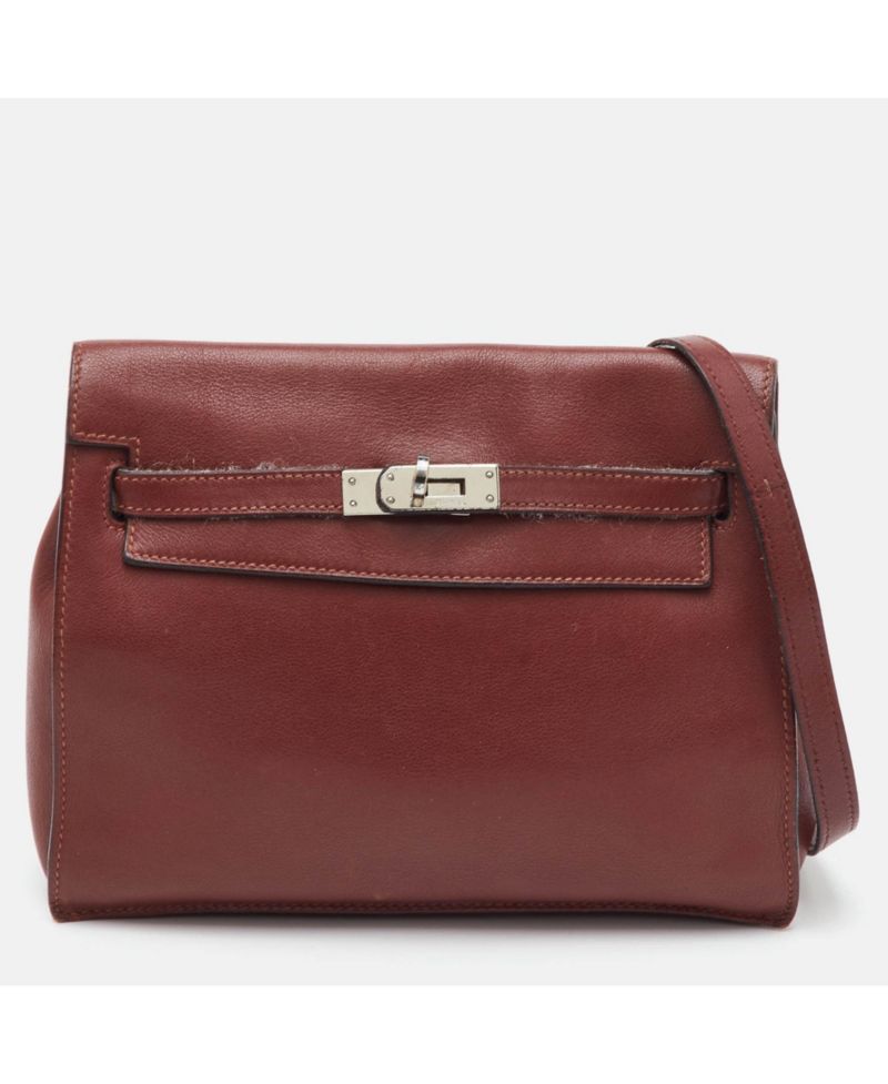 Pre-Owned HERMES Kelly Danse Rouge Leather Shoulder Bag