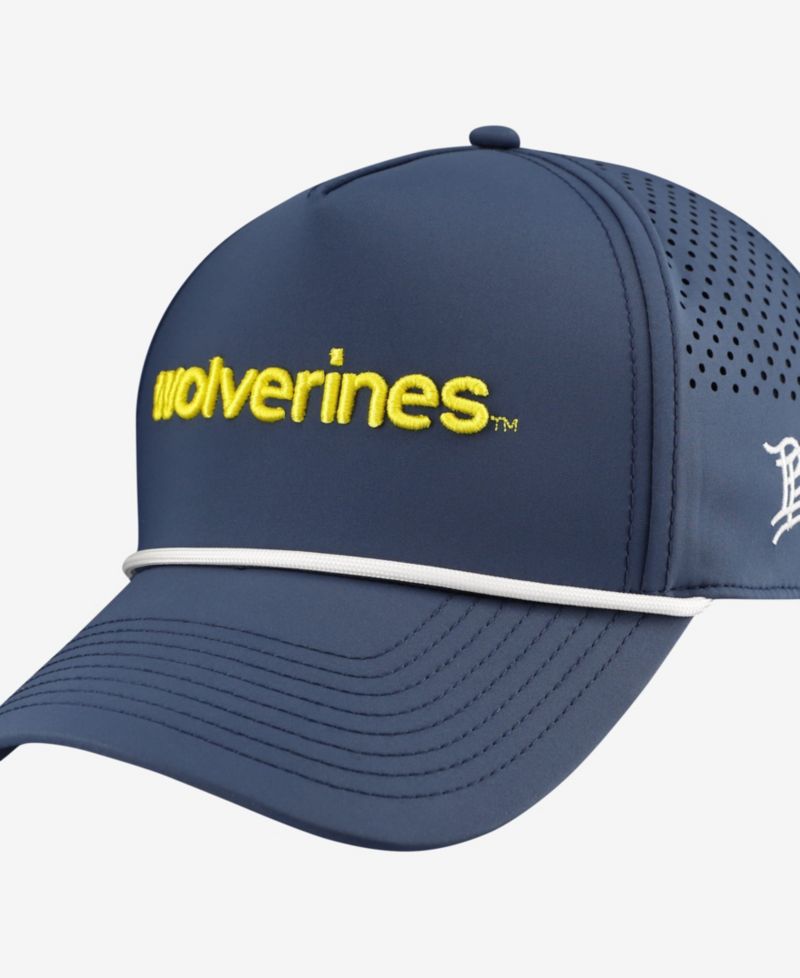 Men's Navy Michigan Wolverines Statement Adjustable Rope Hat