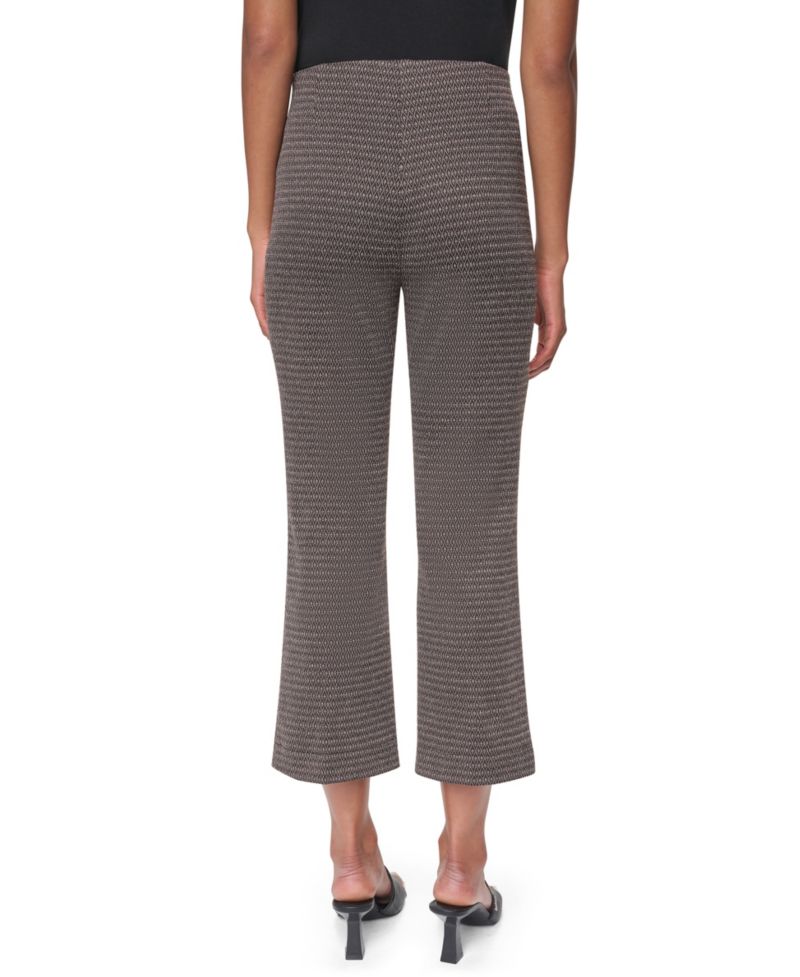 Petite Knit Diamond Jacquard Straight-Leg Pants