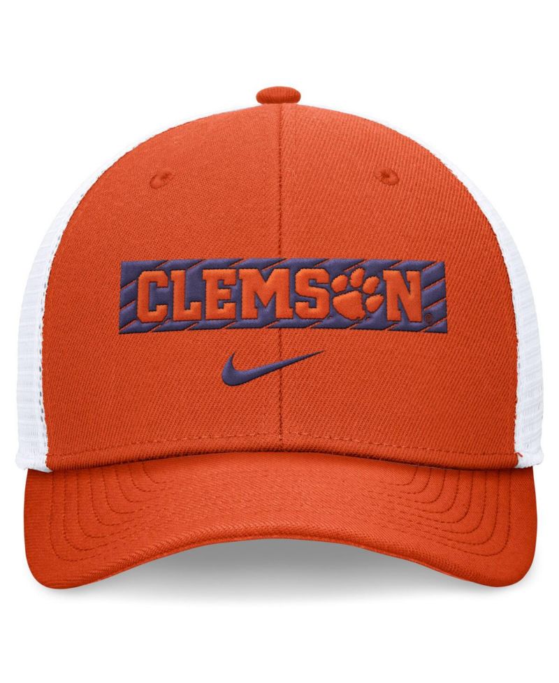 Men's Orange/White Clemson Tigers 2024 Sideline Trucker Adjustable Hat