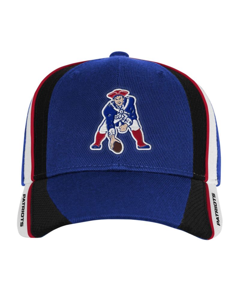 Big Boys and Girls Royal New England Patriots Club Downforce Pro Crown Adjustable Hat