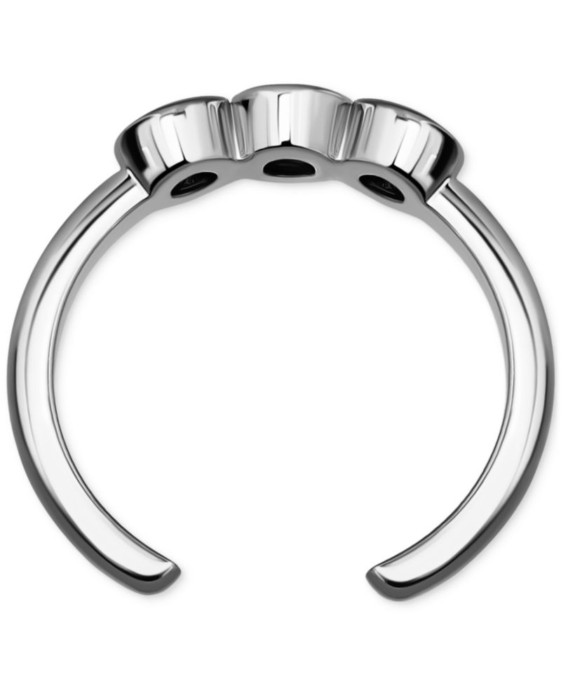 Cubic Zirconia Adjustable Toe Ring in Sterling Silver (also in 18k Gold-Plated Sterling Silver)