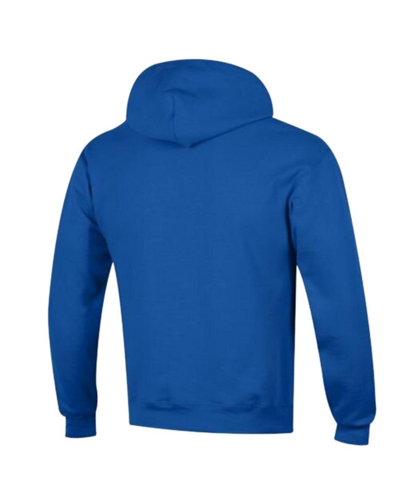 Men's Royal New York Giants Powerblend Arch over Logo Hoodie
