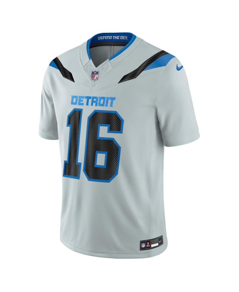 Men's Jared Goff Silver Detroit Lions 2026 Rivalries Collection Vapor F.U.S.E Stitched Limited Jersey