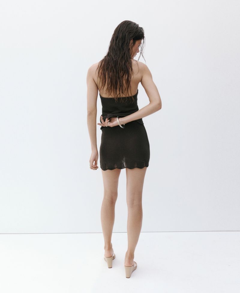 Women's Scalloped Hem Crocheted Skirt