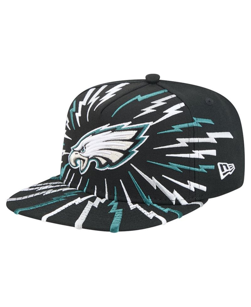 Men's Black Philadelphia Eagles Bolt A-Frame 9FIFTY Snapback Hat