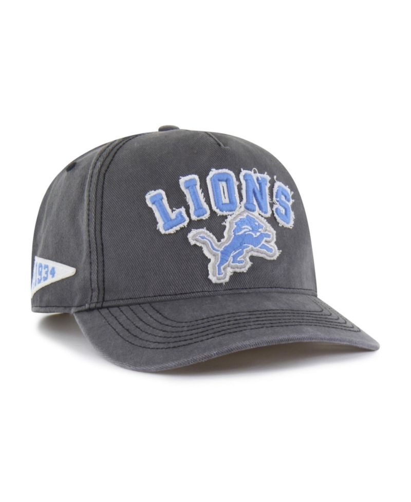 Men's '47 Charcoal Detroit Lions Calderwood Well Worn Hitch Adjustable Hat