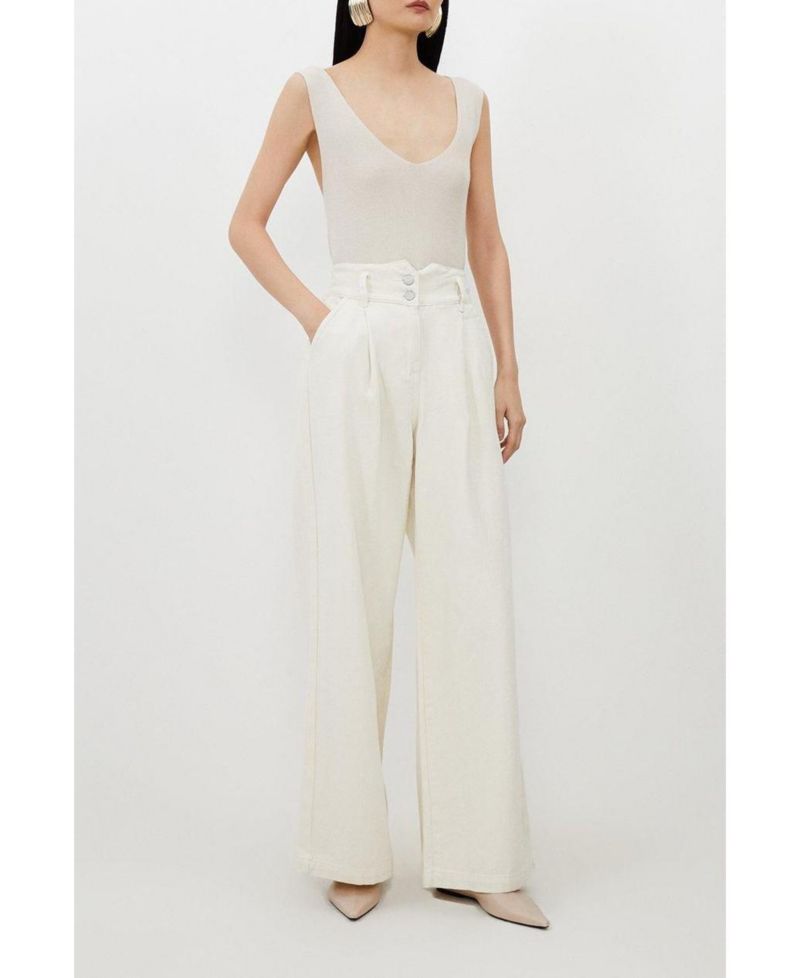Women's High Waisted Denim Wide Leg Jeans