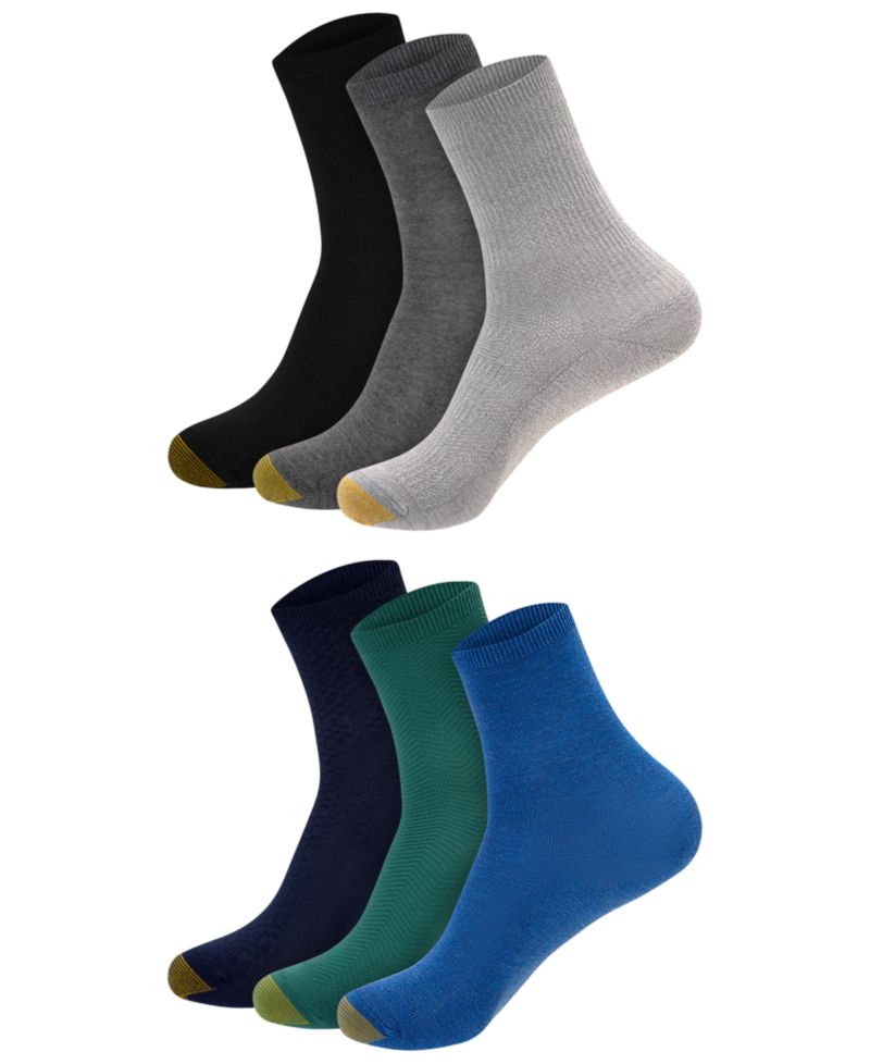 Women's Ribbed Mid-Calf Crew Socks, 6-Pack