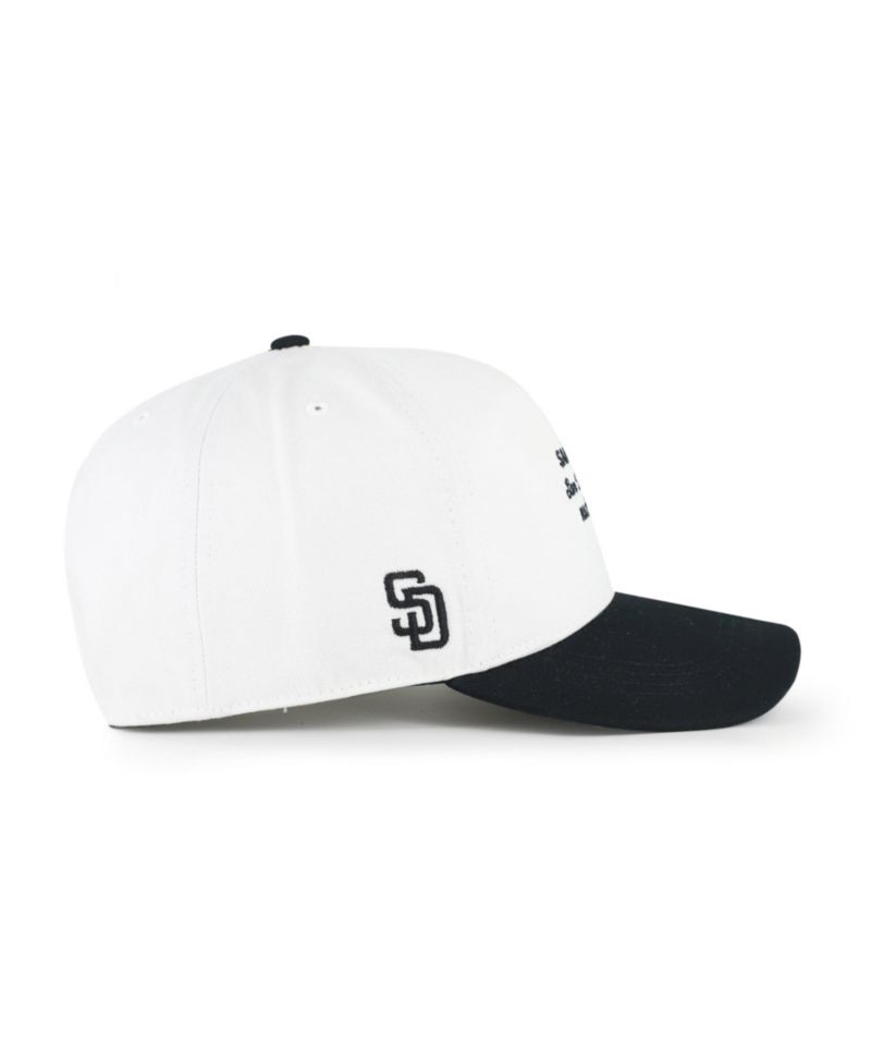 Men's '47 White/Black San Diego Padres Contemporary Two-Tone Hitch Adjustable Hat
