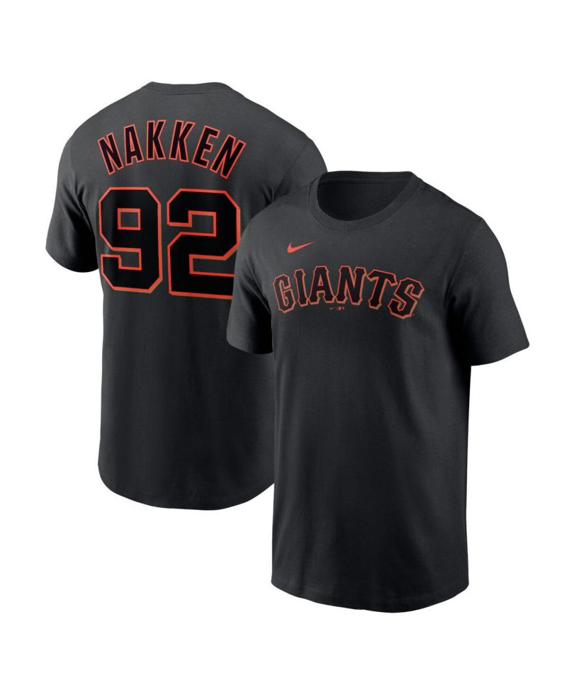 Men's Alyssa Nakken Black San Francisco Giants Name and Number T-shirt