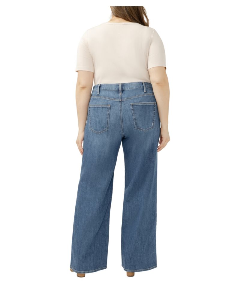 Plus Size Suki Mid Rise Wide-Leg Curvy Fit Jeans