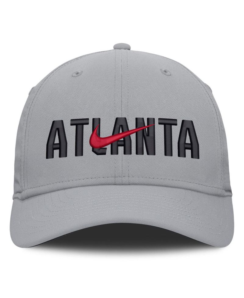 Men's Gray Atlanta Braves Primetime Rise Dri-FIT Flex Hat