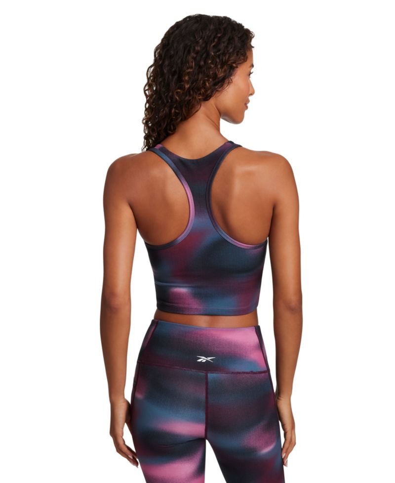 Women's Cropped Printed Sports Bra