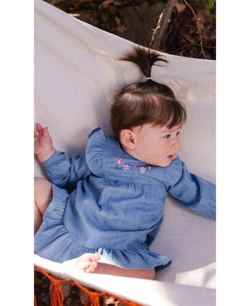 Baby Girl (3M-24M) Chambray Dress
