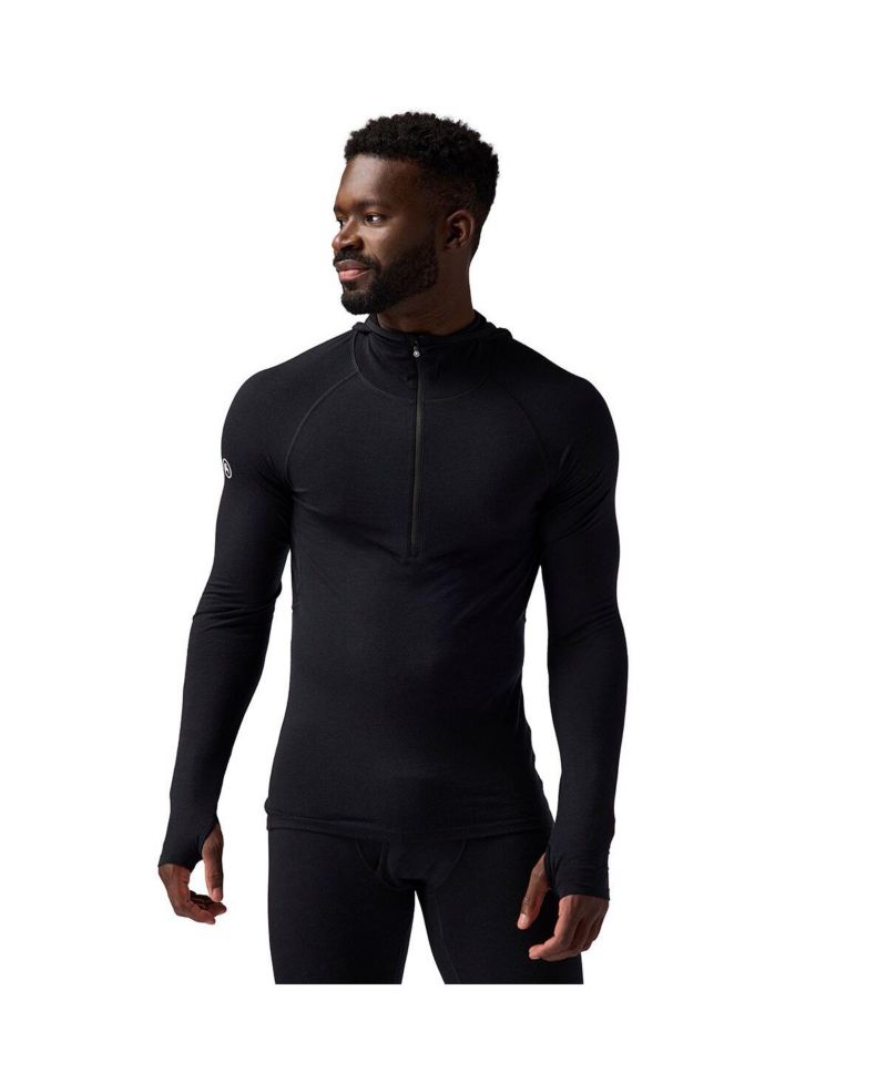 Men's Cedars RWS Merino Lt-Wt Baselayer 1/2-Zip Scuba Top Lightweight Long Underwear Tops