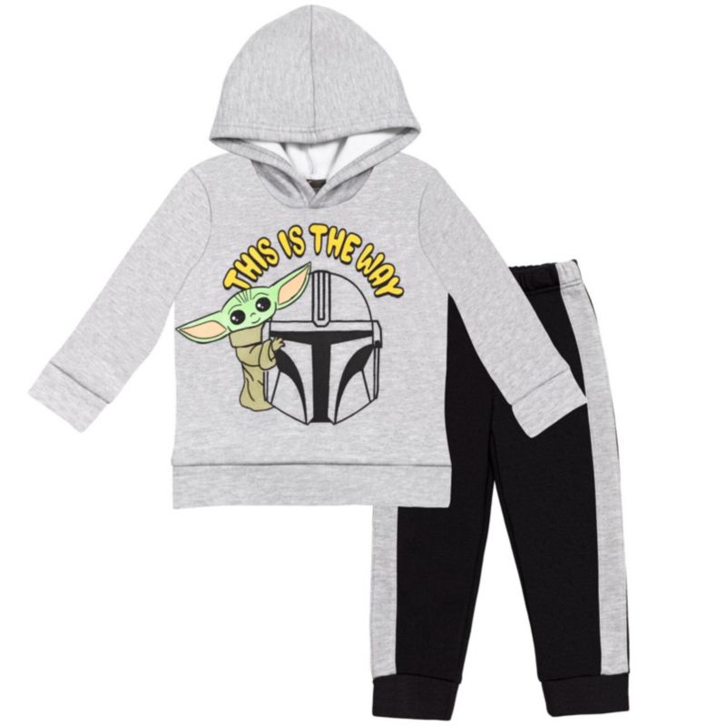 Toddler Boys 2T-5T The Mandalorian Grogu Two-Piece Fleece Hoodie and Jogger Set