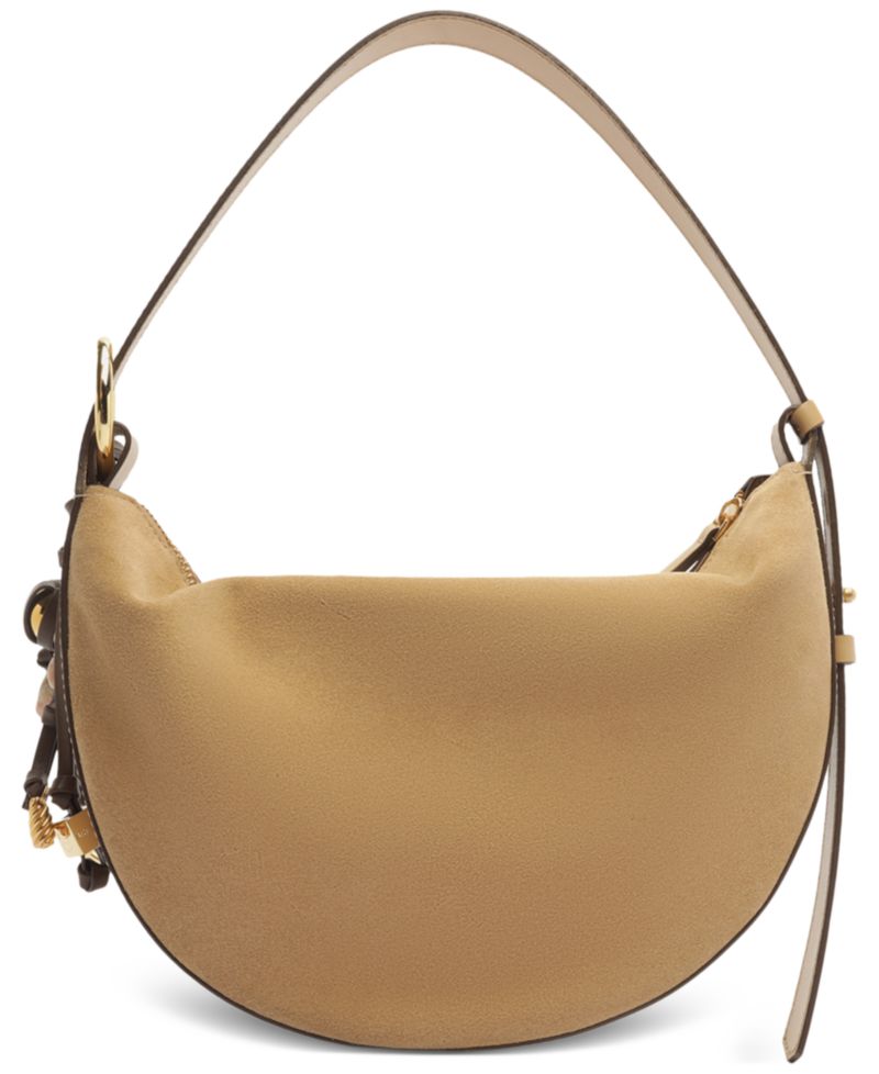Simone Medium Suede Shoulder Handbag