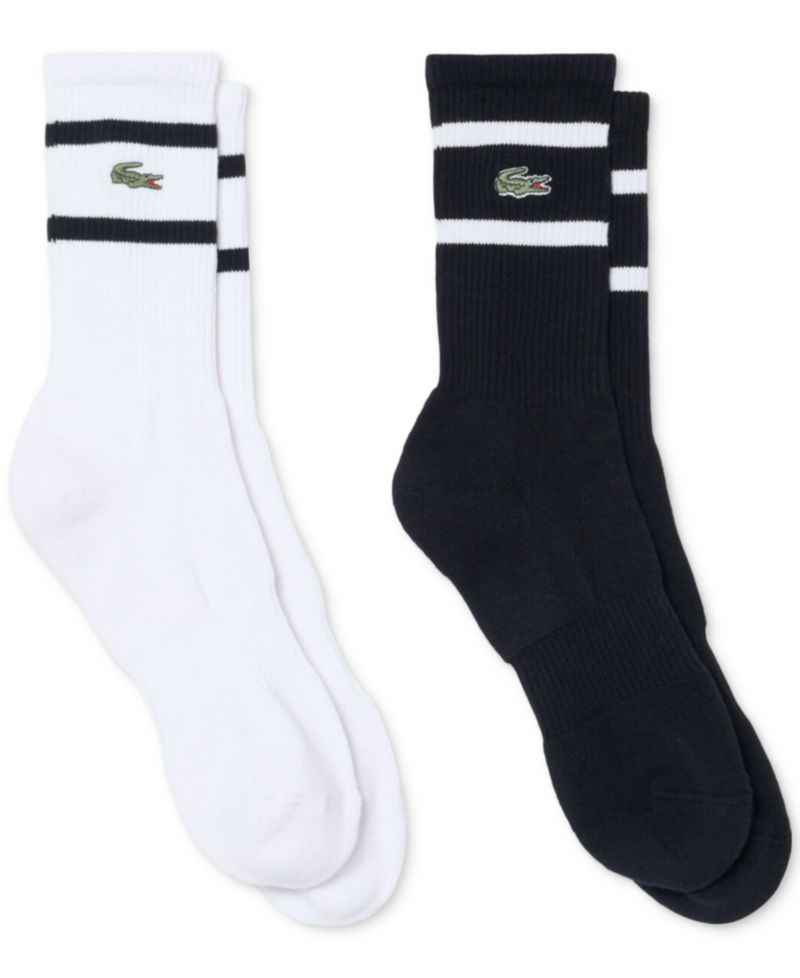 Men's Striped Ribbed Crew Socks, 2-Pack