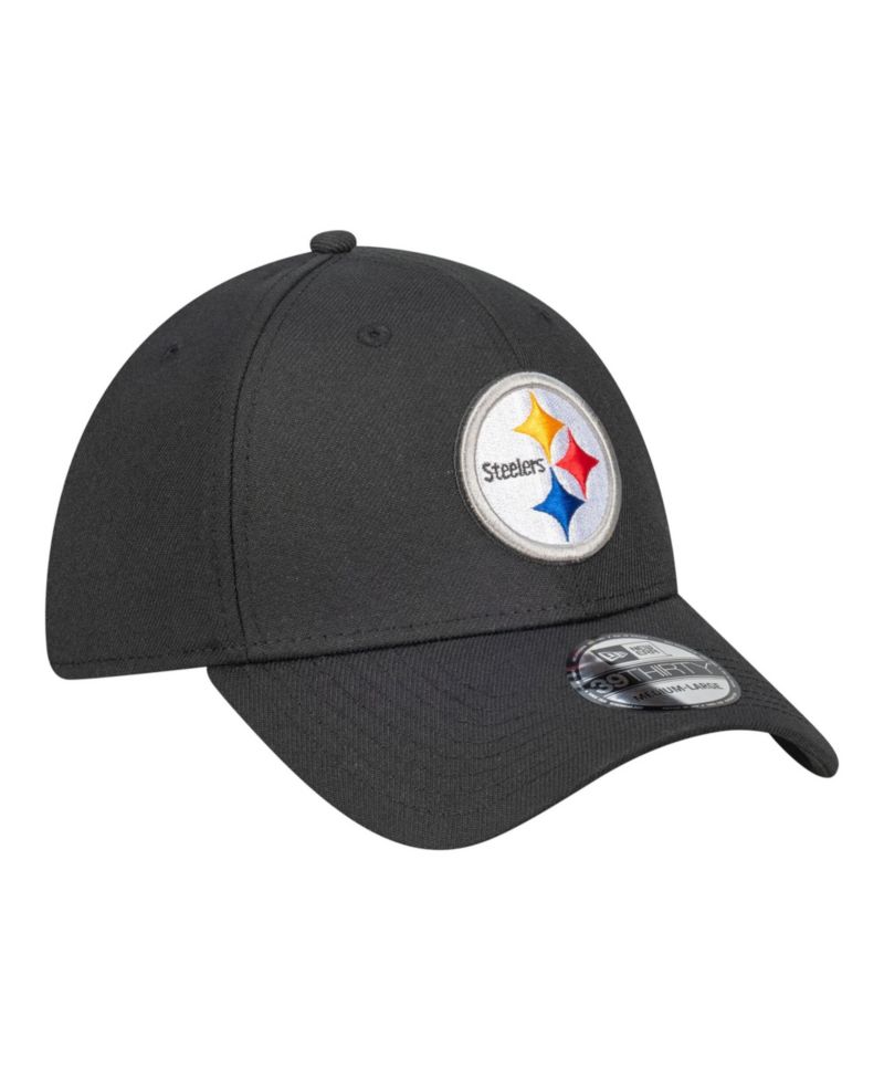 Men's Black Pittsburgh Steelers Core Team 39THIRTY Flex Hat