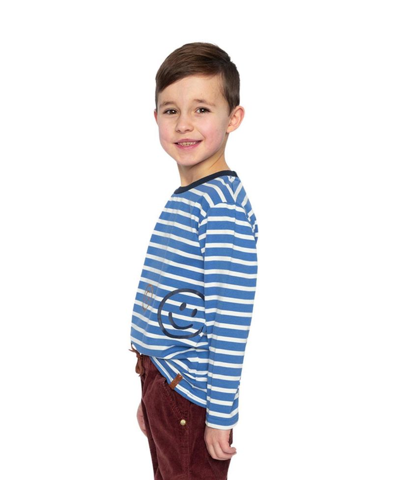 Little and Big Boy 6- 12 Long Sleeve T-Shirt Stripes