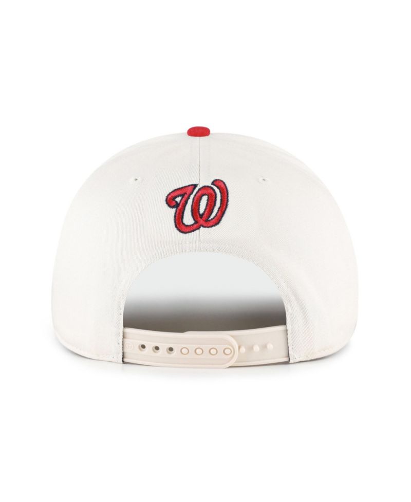 Men's and Women's '47 Natural/Red Washington Nationals Rope Script Hitch Adjustable Hat