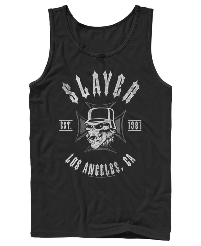 Men's Slayer Los Angeles CA 1981 Skull Graphic Tank Top
