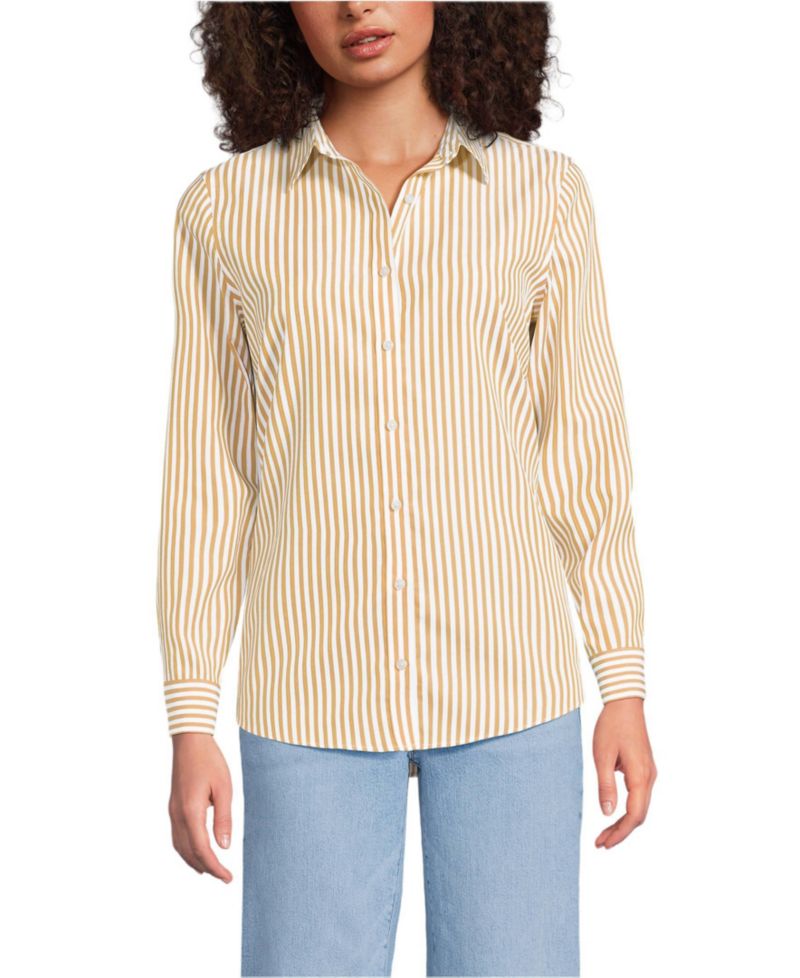 Women's No Iron Button Front Shirt