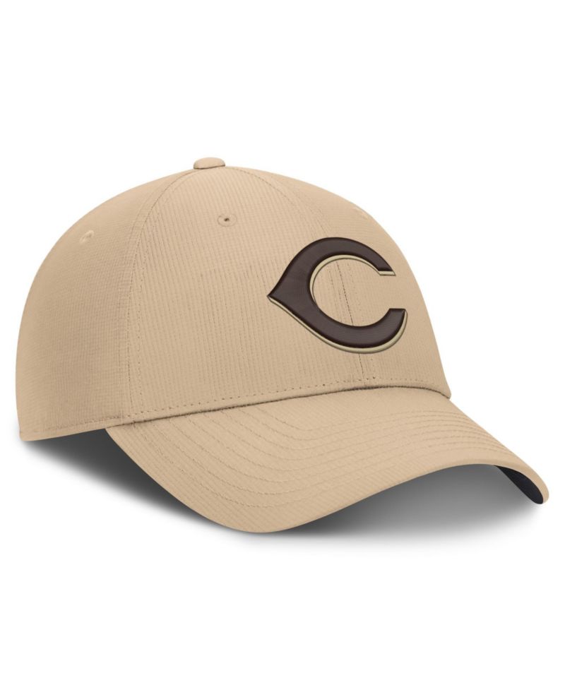 Men's Khaki Cincinnati Reds Desert Ripstop Club Adjustable Hat