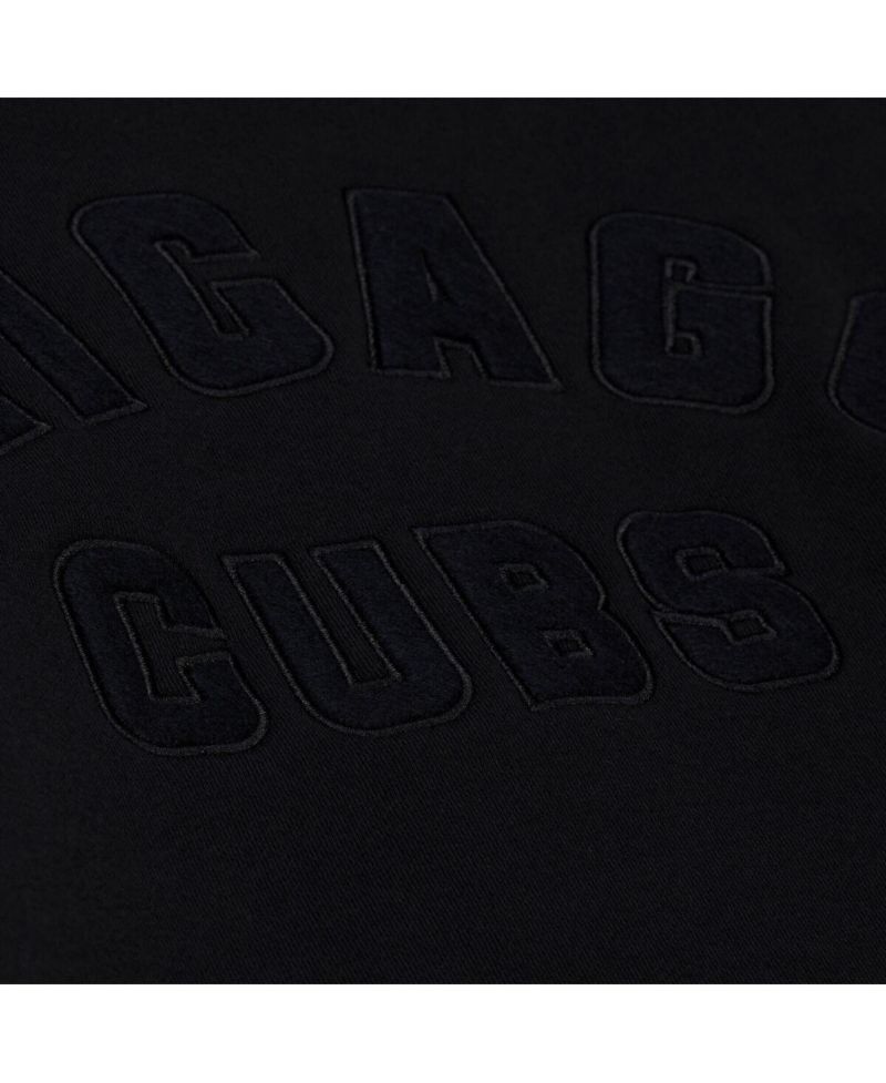 Men's Black Chicago Cubs Phantom Fleece Crewneck Sweatshirt