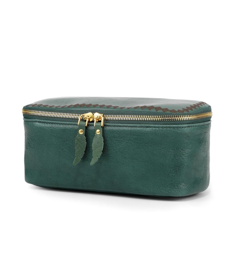 Celosia Rectangular Leather Jewelry Case