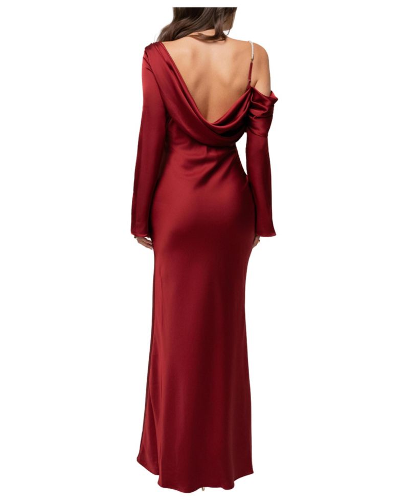 Women's One And Only One-Shoulder Mermaid-Hem Satin Dress