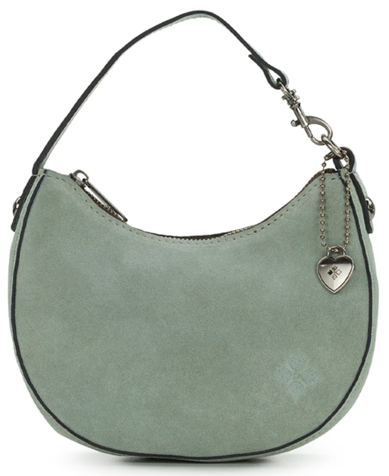 Morgana Mini Suede Heart Charm Shoulder Handbag
