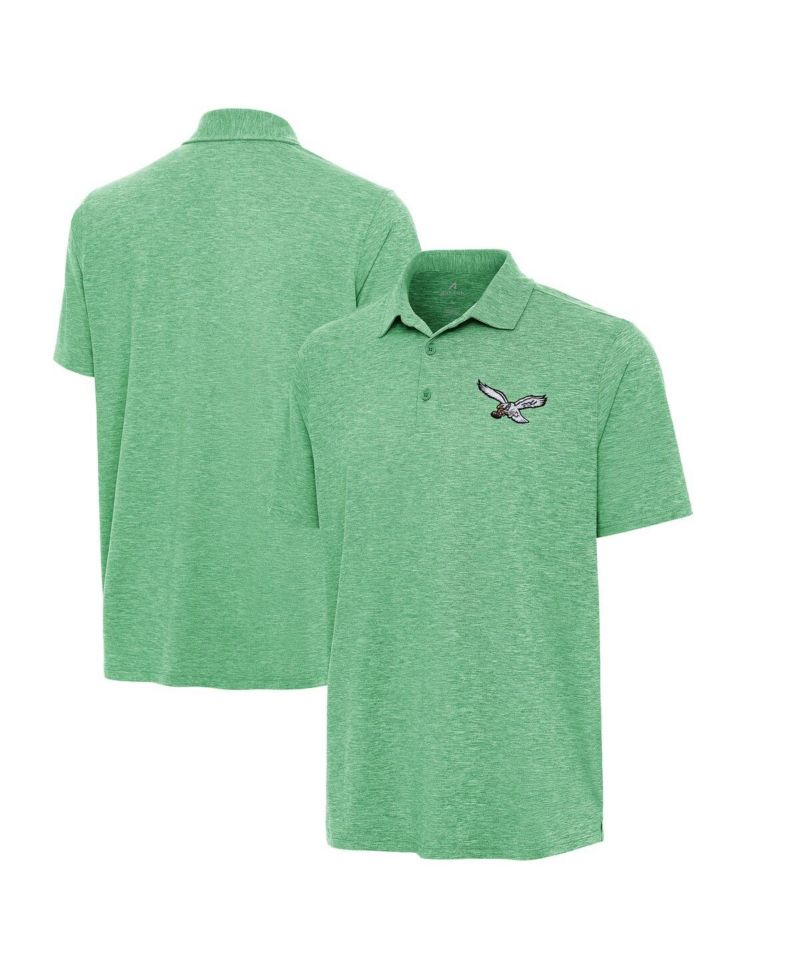 Men's Heather Kelly Green Philadelphia Eagles Par 3 Polo Shirt