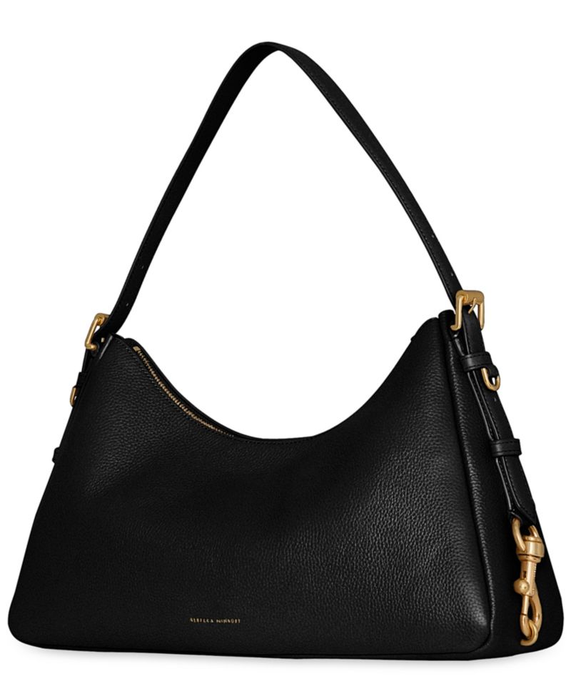 Mia Large Pebble Leather Shoulder Bag