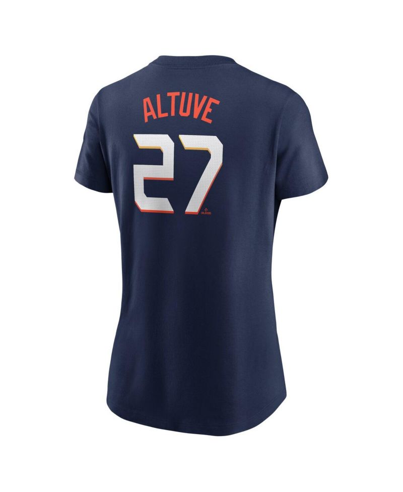 Women's Jose Altuve Navy Houston Astros 2025 City Connect Fuse Name & Number T-Shirt