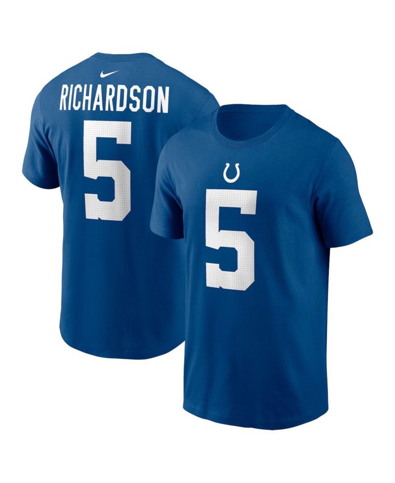 Men's Anthony Richardson Royal Indianapolis Colts 2023 NFL Draft First Round Pick Player Name & Number T-Shirt