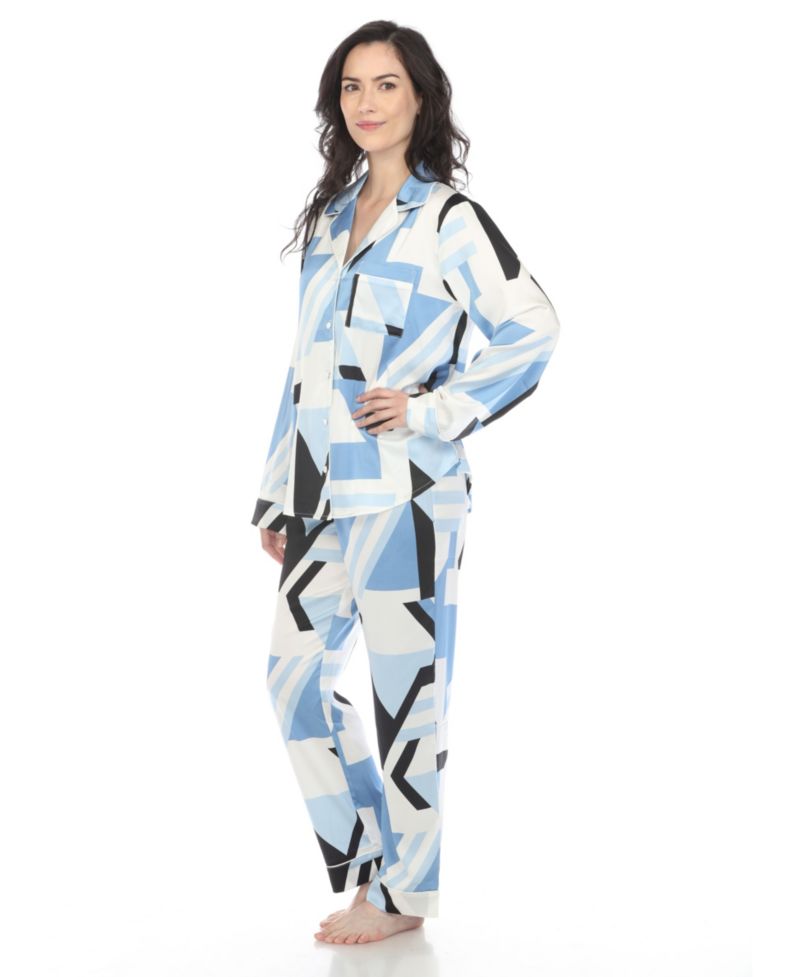 Women's Printed Satin Pajama Set