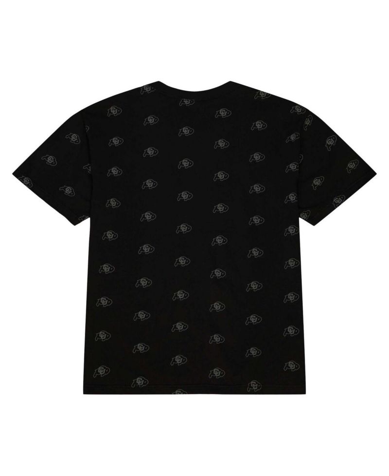 Men's Black Colorado Buffaloes Allover Print T-shirt