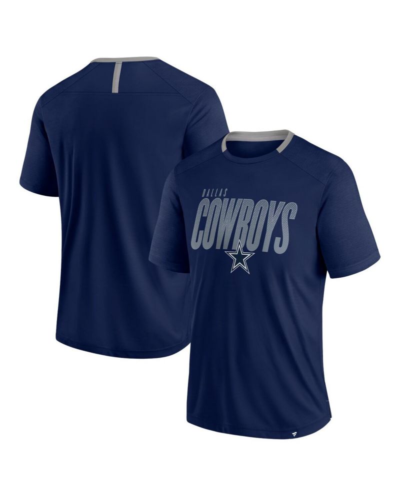 Men's Navy Dallas Cowboys Fade Dot Slant T-Shirt