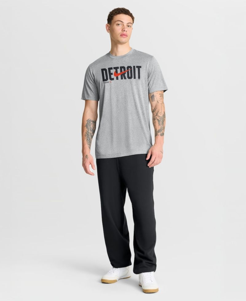 Men's Heather Gray Detroit Tigers Swoosh Legend Dri-FIT T-Shirt