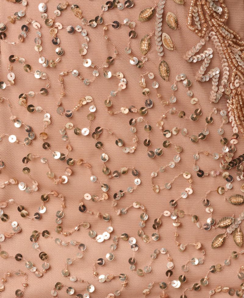 Women's Embellished V-Neck Flutter-Sleeve Sheath Dress